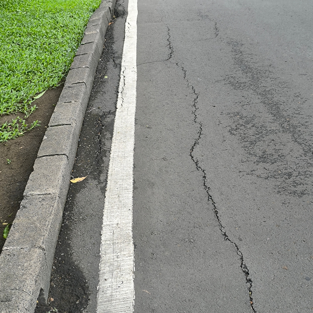 Asphalt,Road,Section,With,White,Marking,Lines,On,The,Side