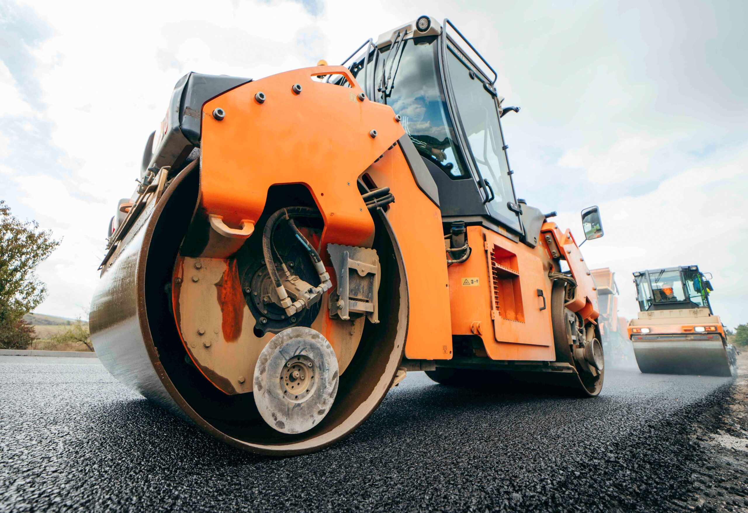 Vibratory,Asphalt,Rollers,Compactor,Compacting,New,Asphalt,Pavement.,Road,Service