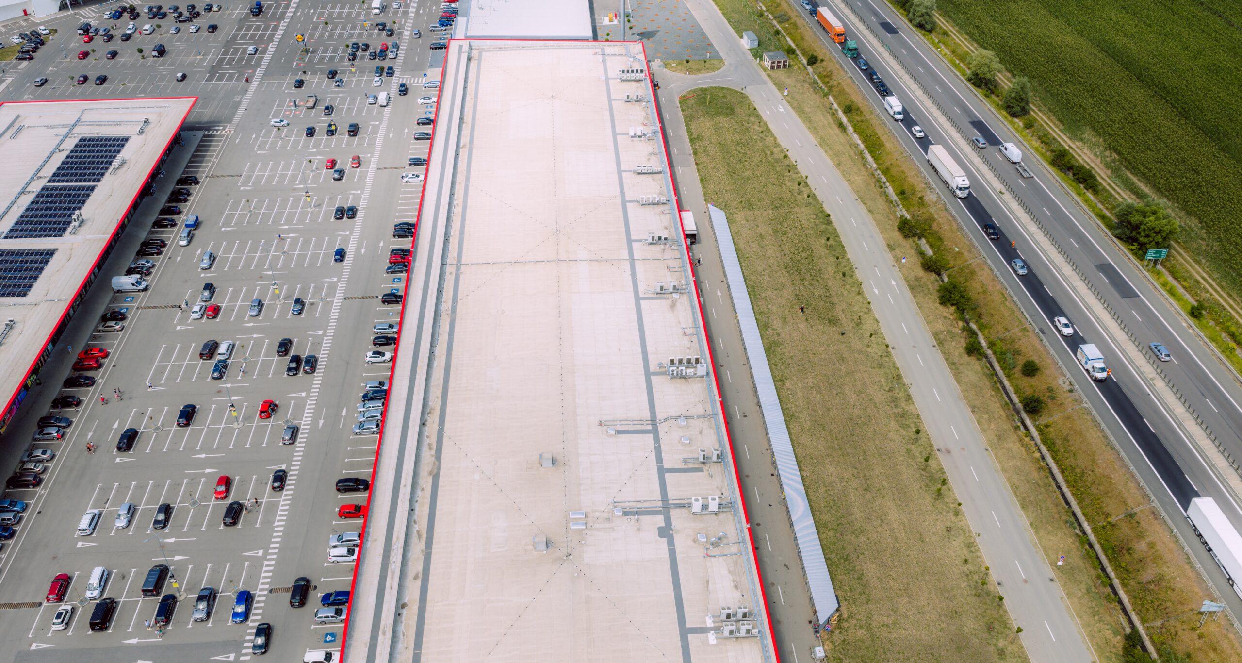 Aerial,View,Of,A,White,Pvc,Membrane,Hvac,System,Installed